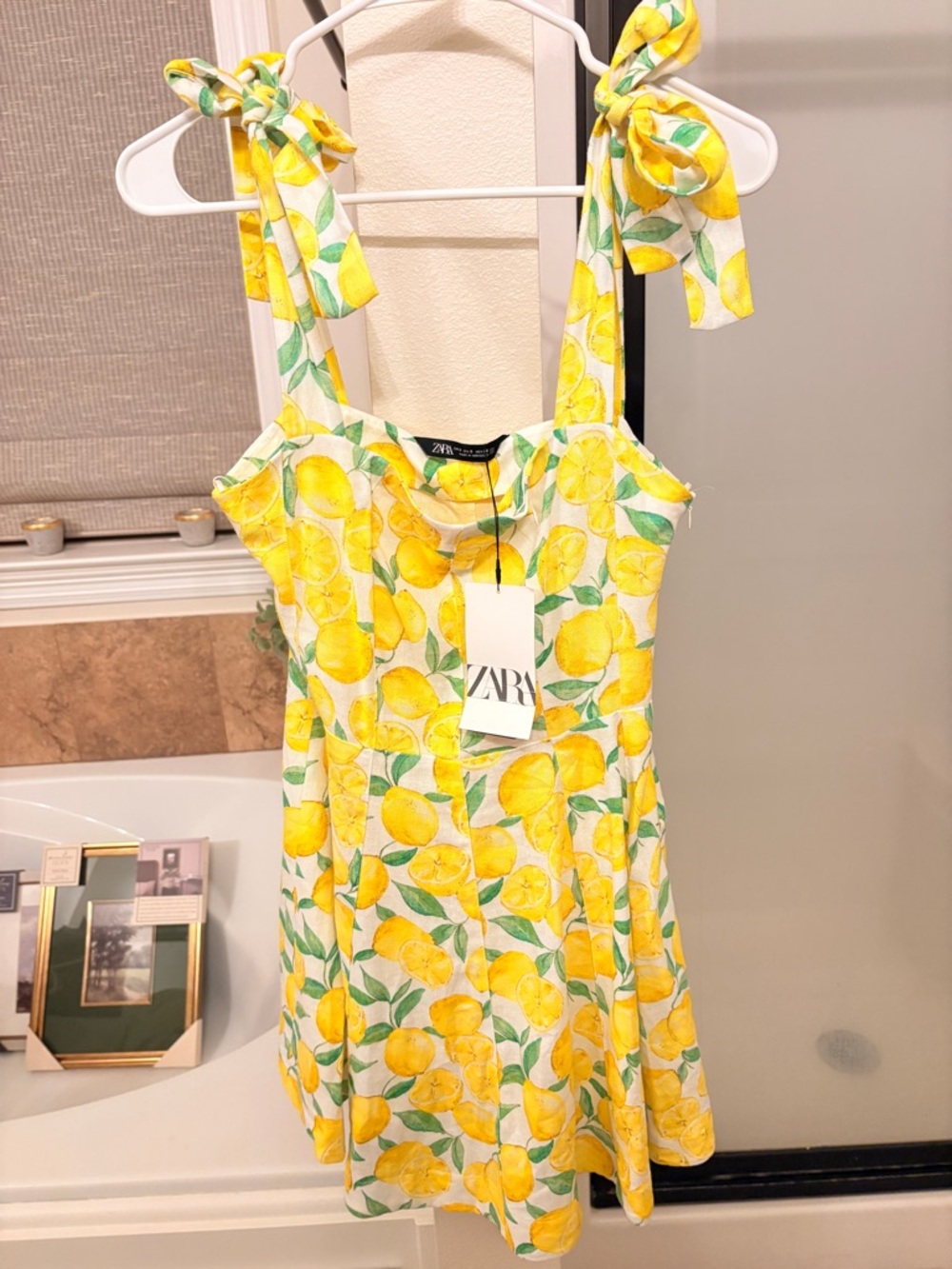 Zara Yellow Lemon-Print Sleeveless Dress